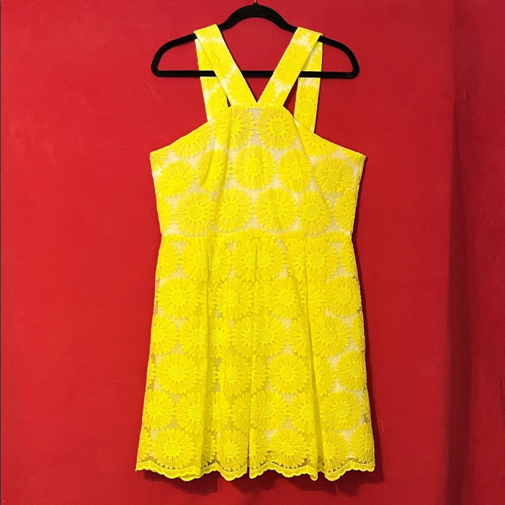 Daniel Cremieux Yellow Halter Sundress Mini